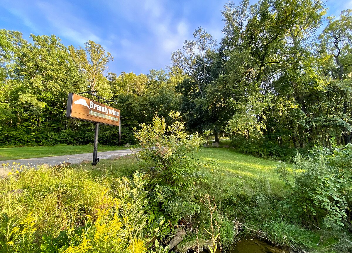 Brandywine in USA - a sign that is on the side of a road.