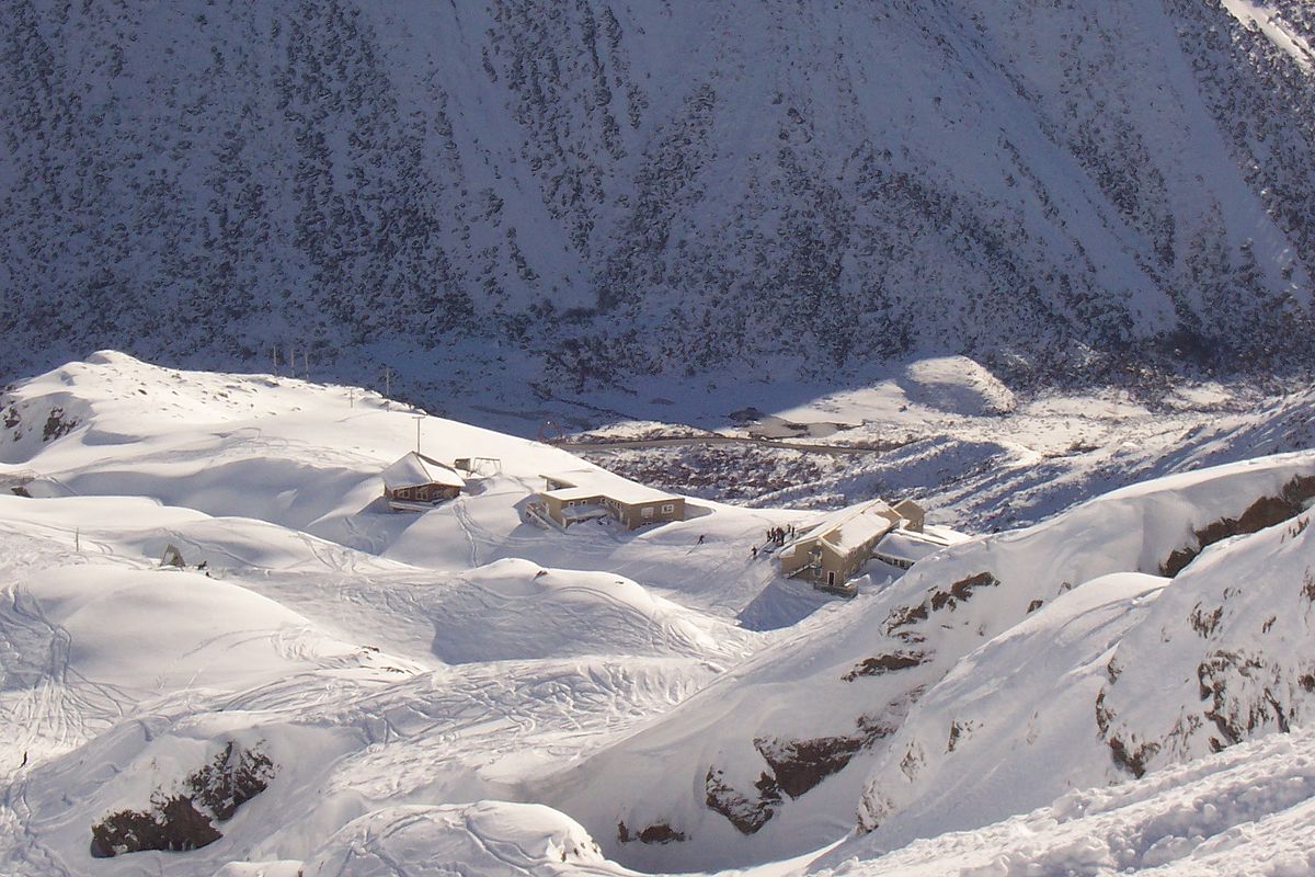 Temple Basin in New Zealand - the snow is white.
