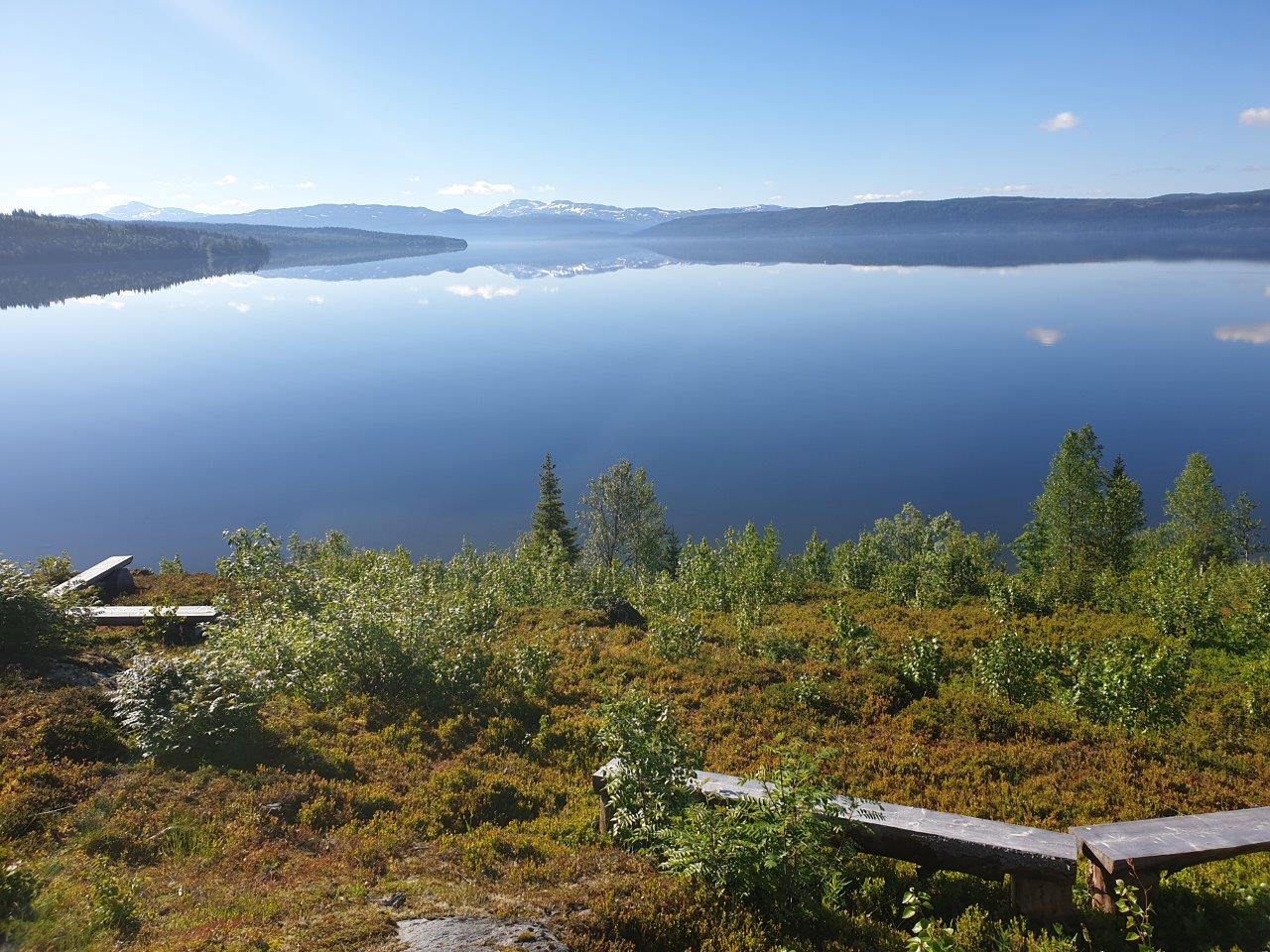 Blåsjön – Mesklumpen in Sweden - a large body of water.