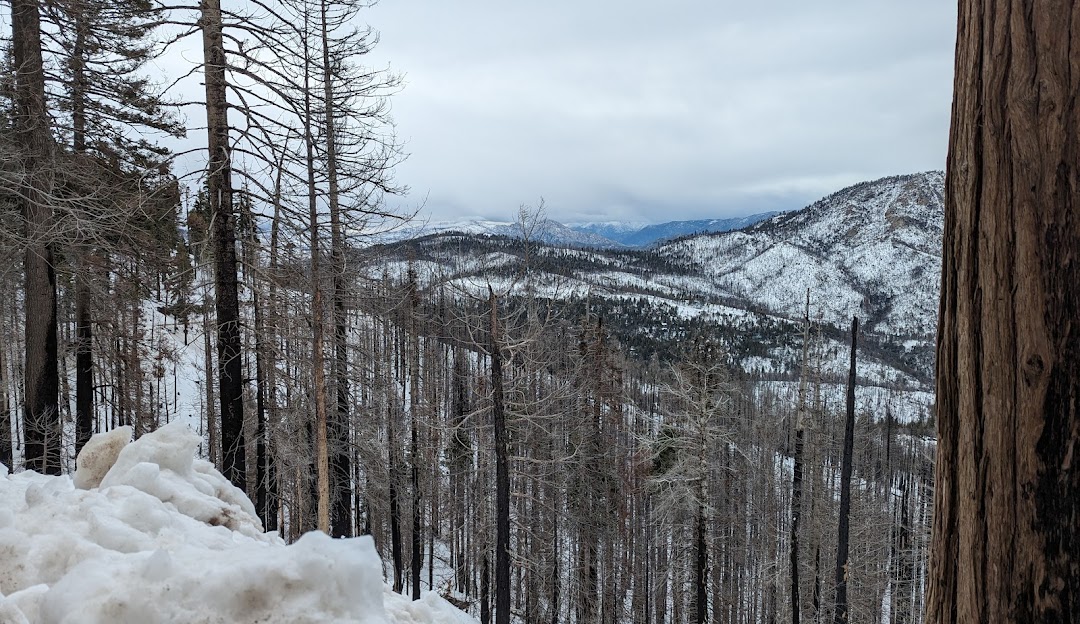 Winter view of Alta Sierra – Shirley Meadows in California exhibiting a stunning winter scenery with a ski resort, a chalet, and winter sports scene.