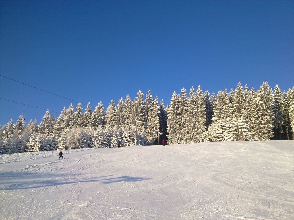 Grúň – Staré Hamry in Czech Republic - a clear blue sky.