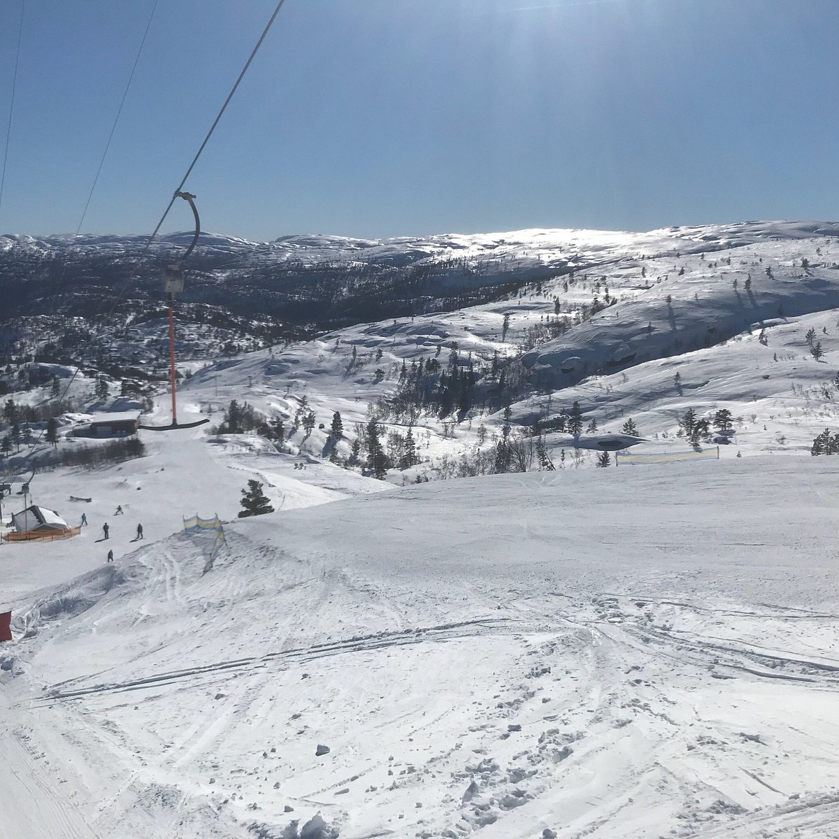 Bortelid in Norway - a view from the top of a ski slope.