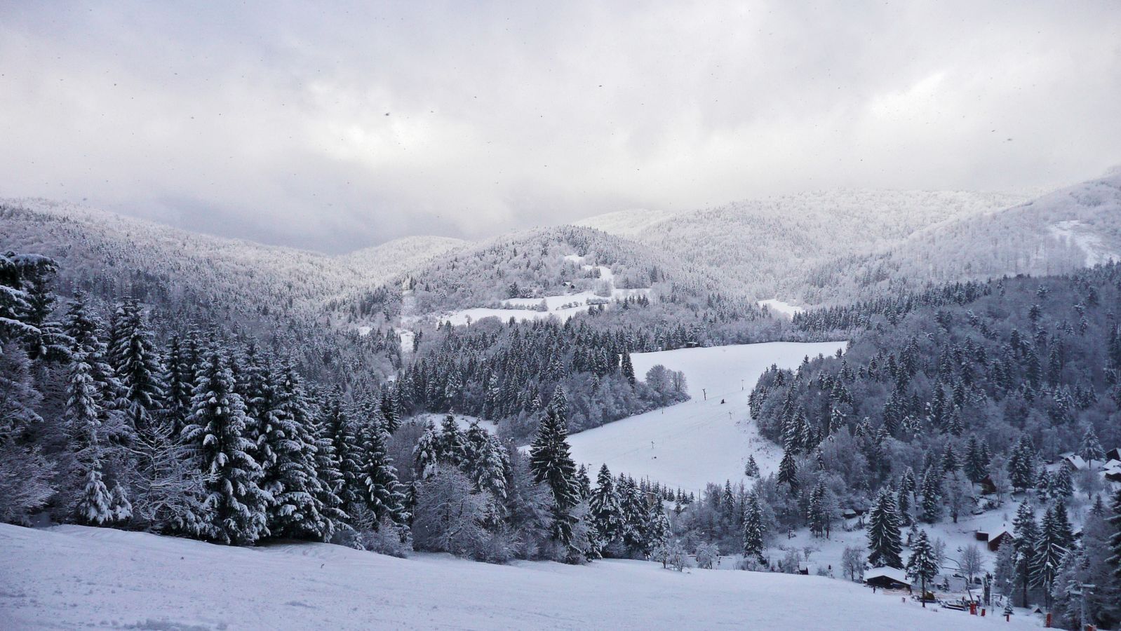 Čertov – Javorníky in Slovakia - a snow covered mountain with trees in the fore.