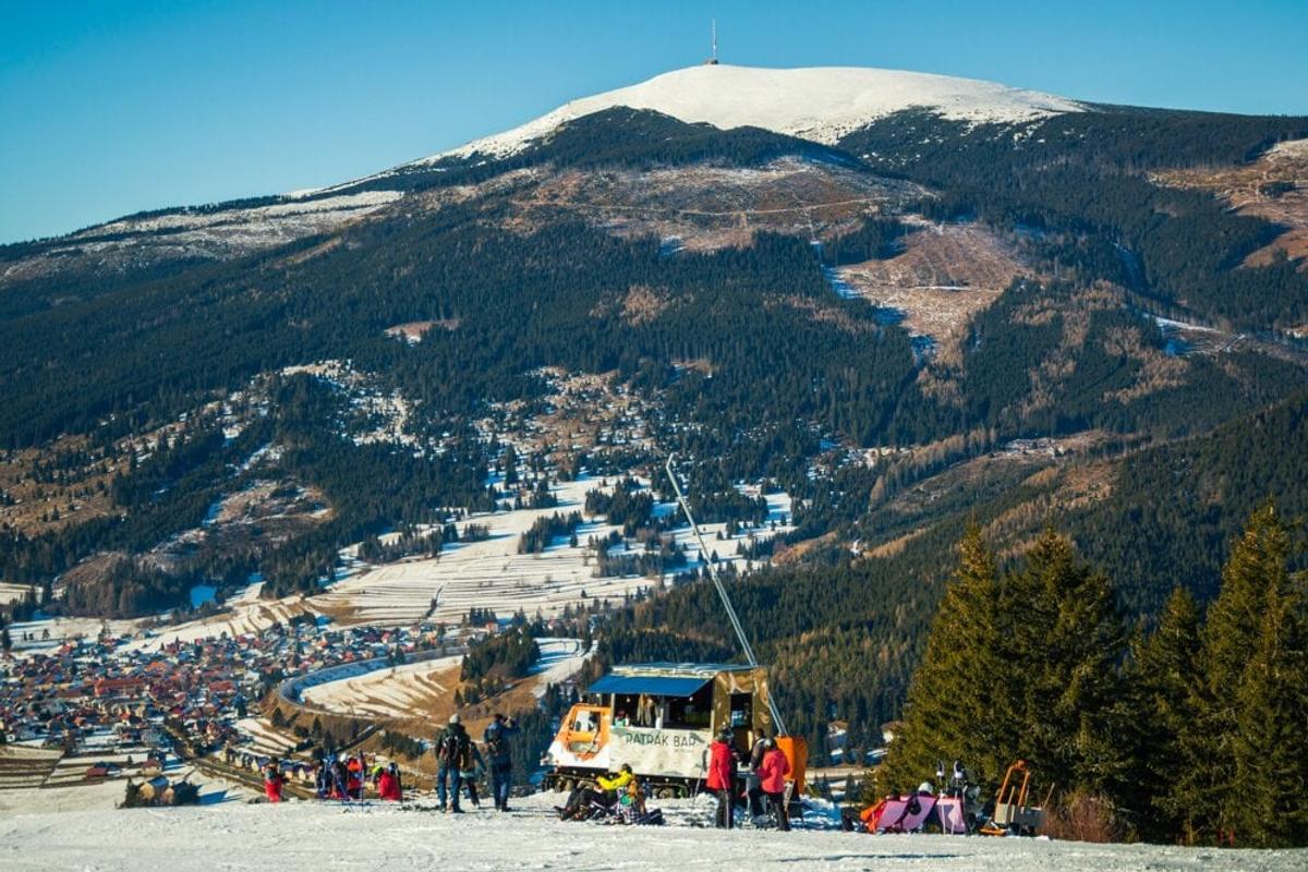 Telgárt in Slovakia - a group of people standing on top of a mountain.