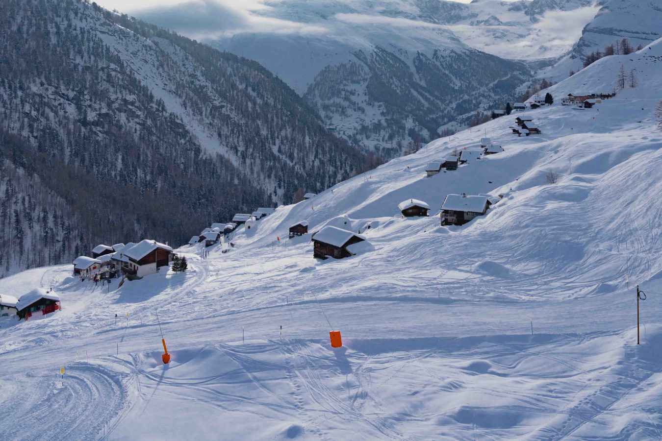 Lauchernalp – Lötschental in Switzerland - a mountain covered in snow.