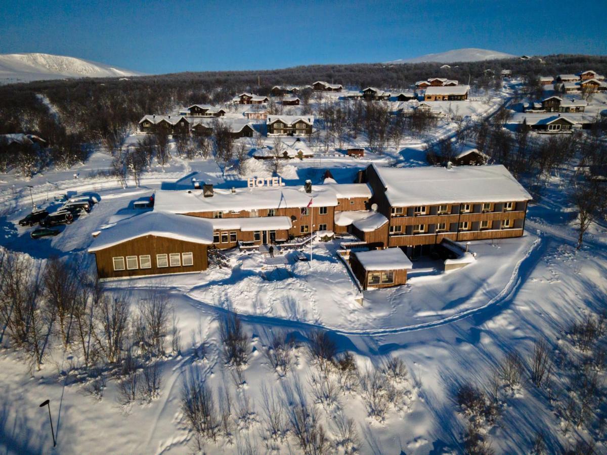 Skaidi in Norway: an aerial view of the resort in winter.