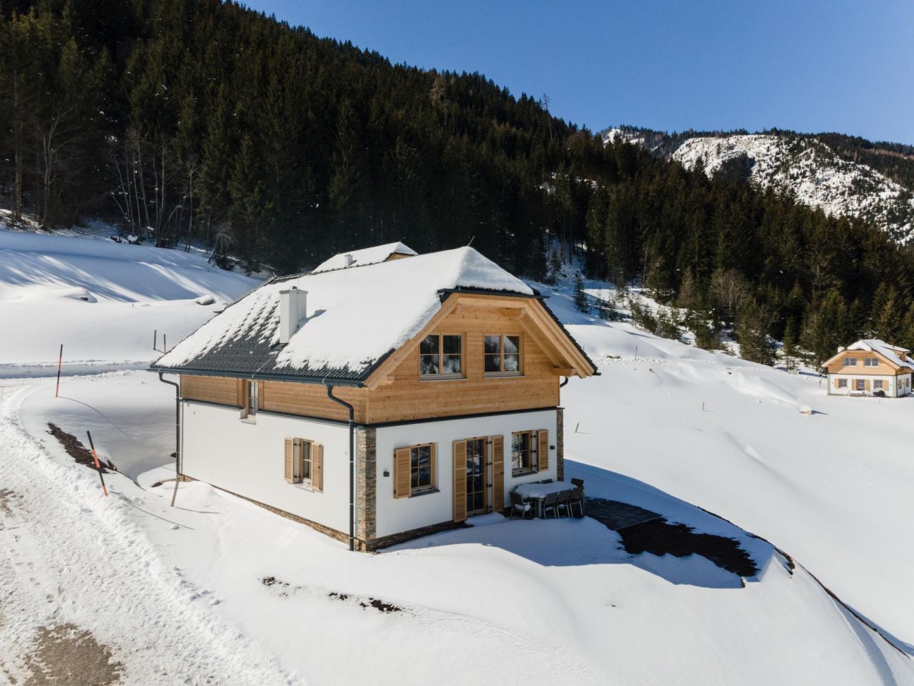 Riesneralm – Donnersbachwald in Austria - snow on the ground.