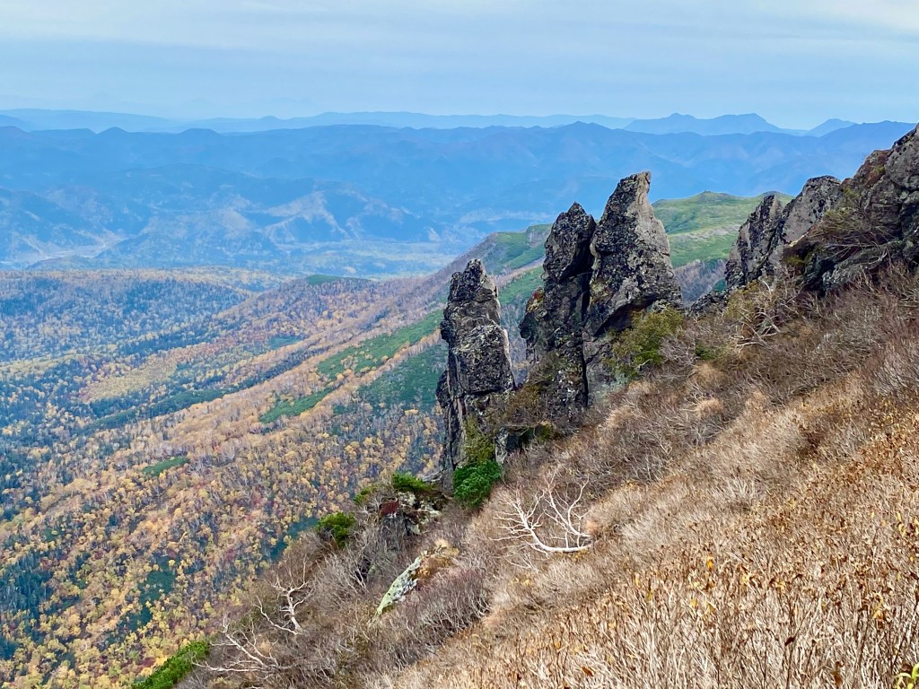 Daisetsuzan Kurodake – Sounkyo in Japan - a view from the top of a mountain.