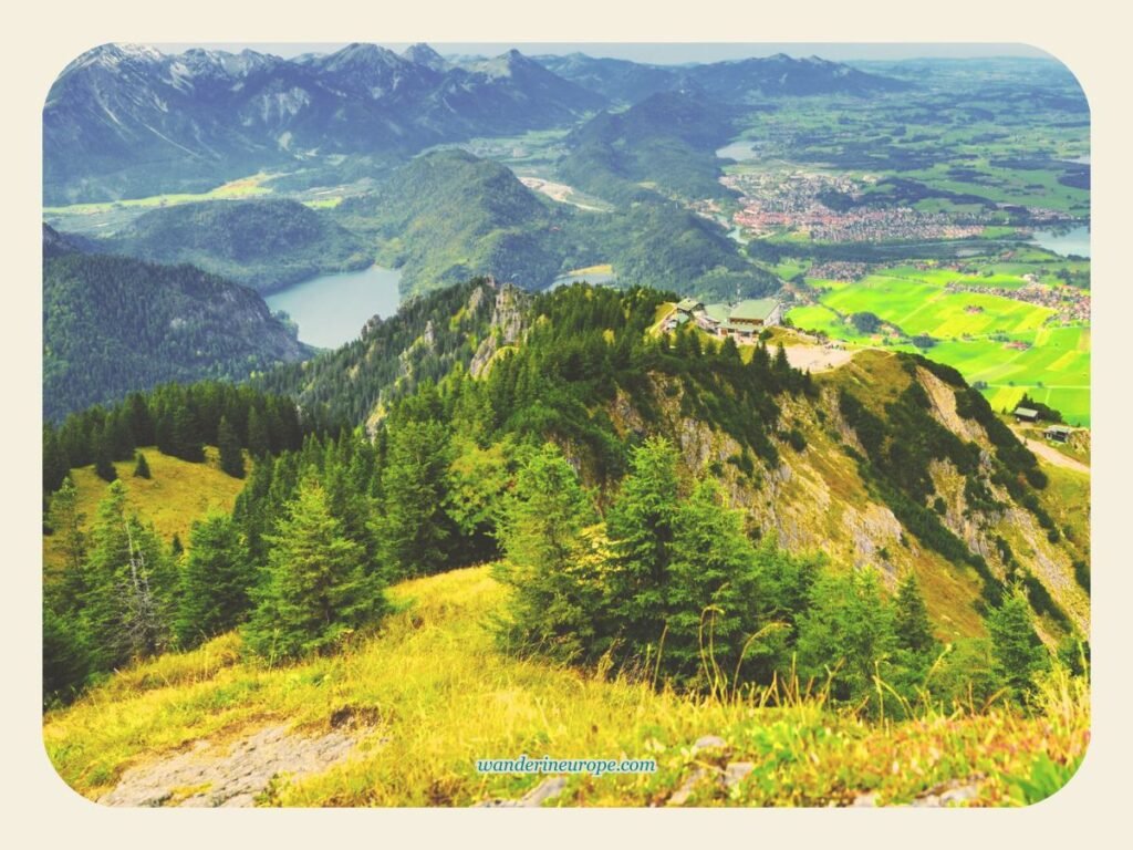 Tegelberg – Schwangau in Germany - a view from the top of a mountain.