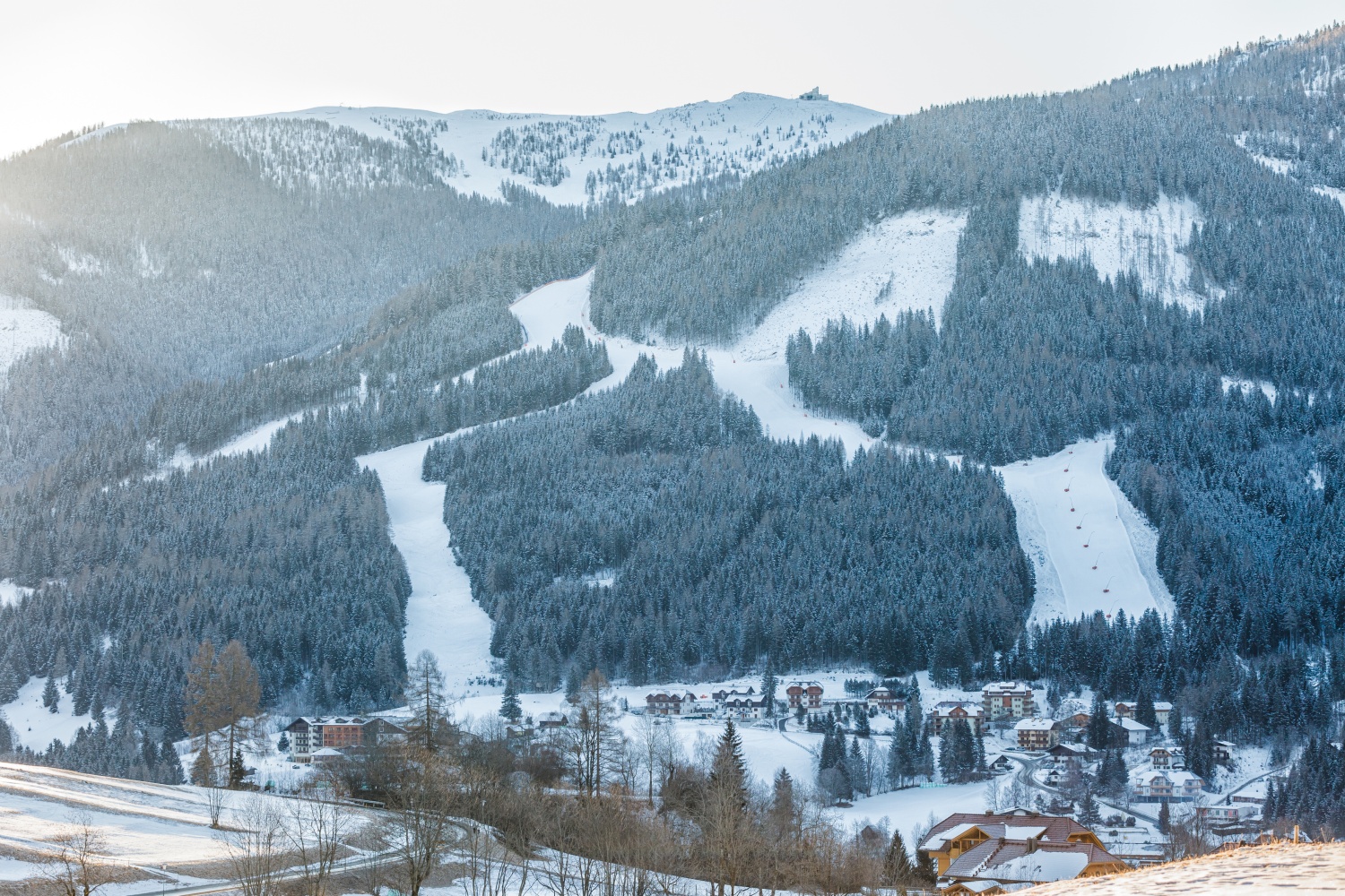 Bad Kleinkirchheim in Austria - a snow covered mountain.