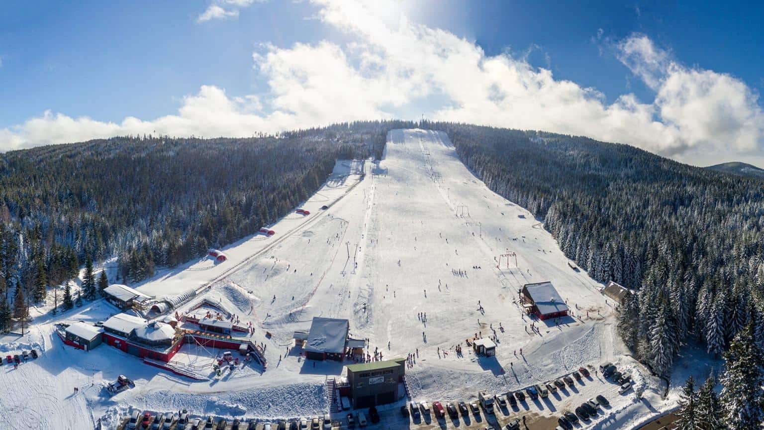 Mehliskopf in Germany - a ski slope covered in snow.