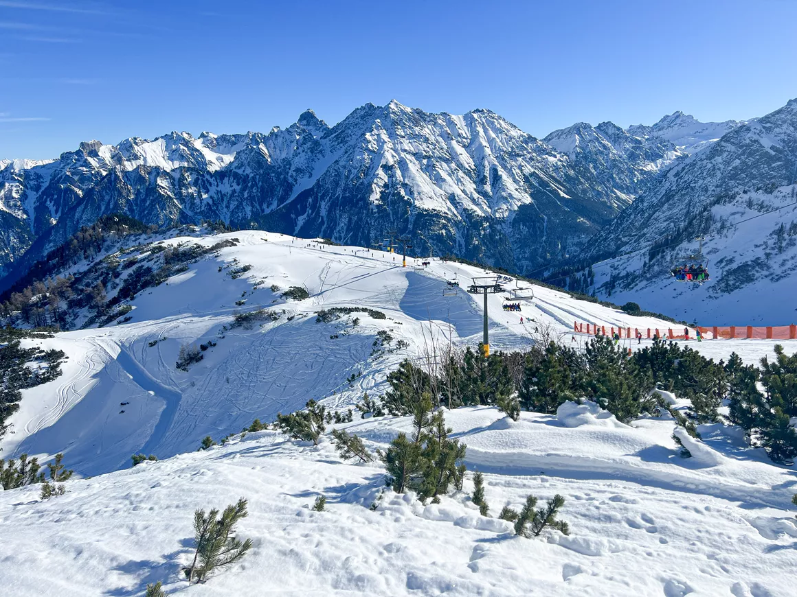 Brandnertal – Brand | Bürserberg in Austria - the view from the top of a snowy mountain.