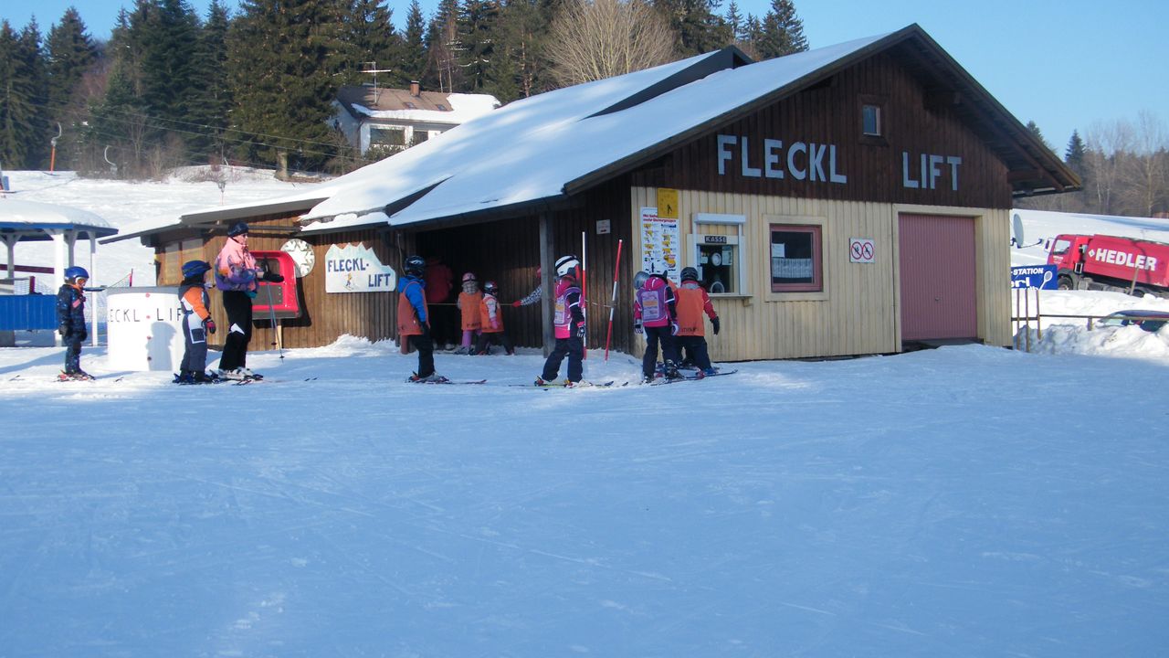 Fleckllift – Warmensteinach in Germany - snow on the ground.