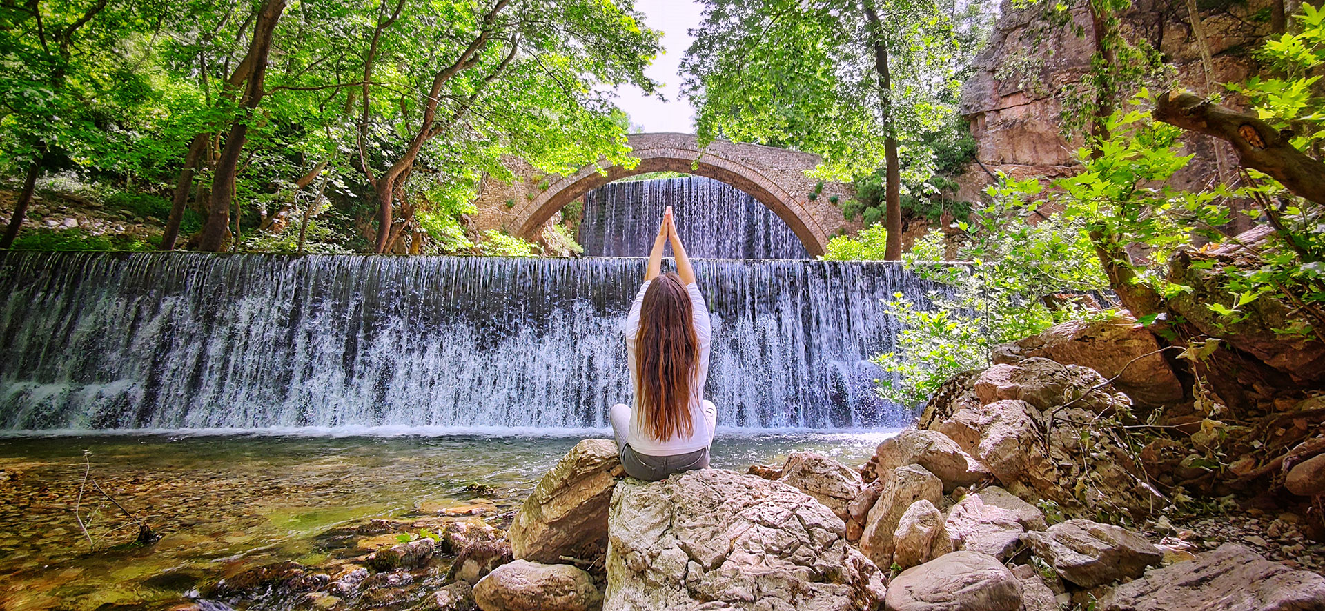 Koziakas – Pertouli in Greece - a waterfall in the forest.