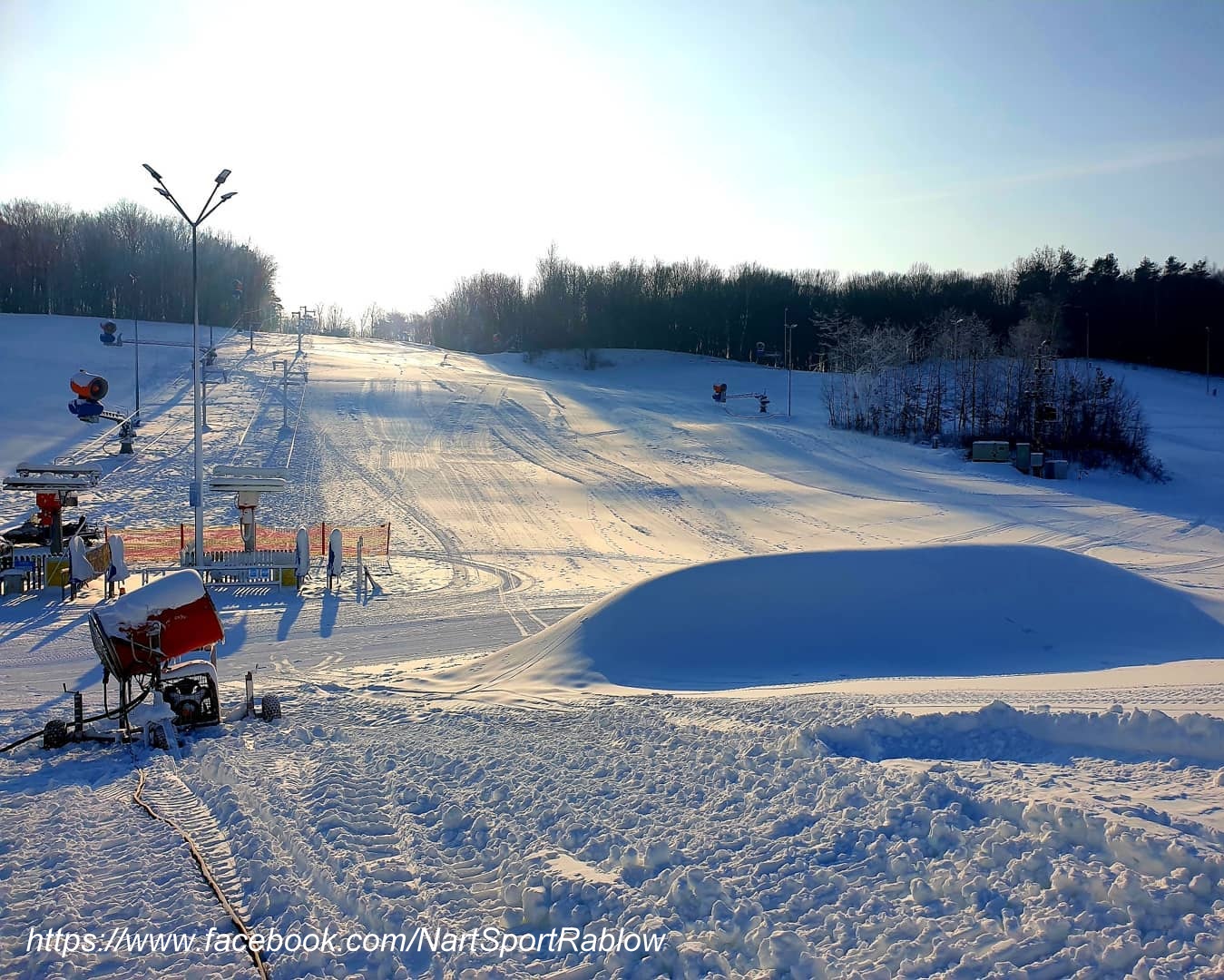 Nartraj – Chrzanów in Poland - a snow covered ski slope.