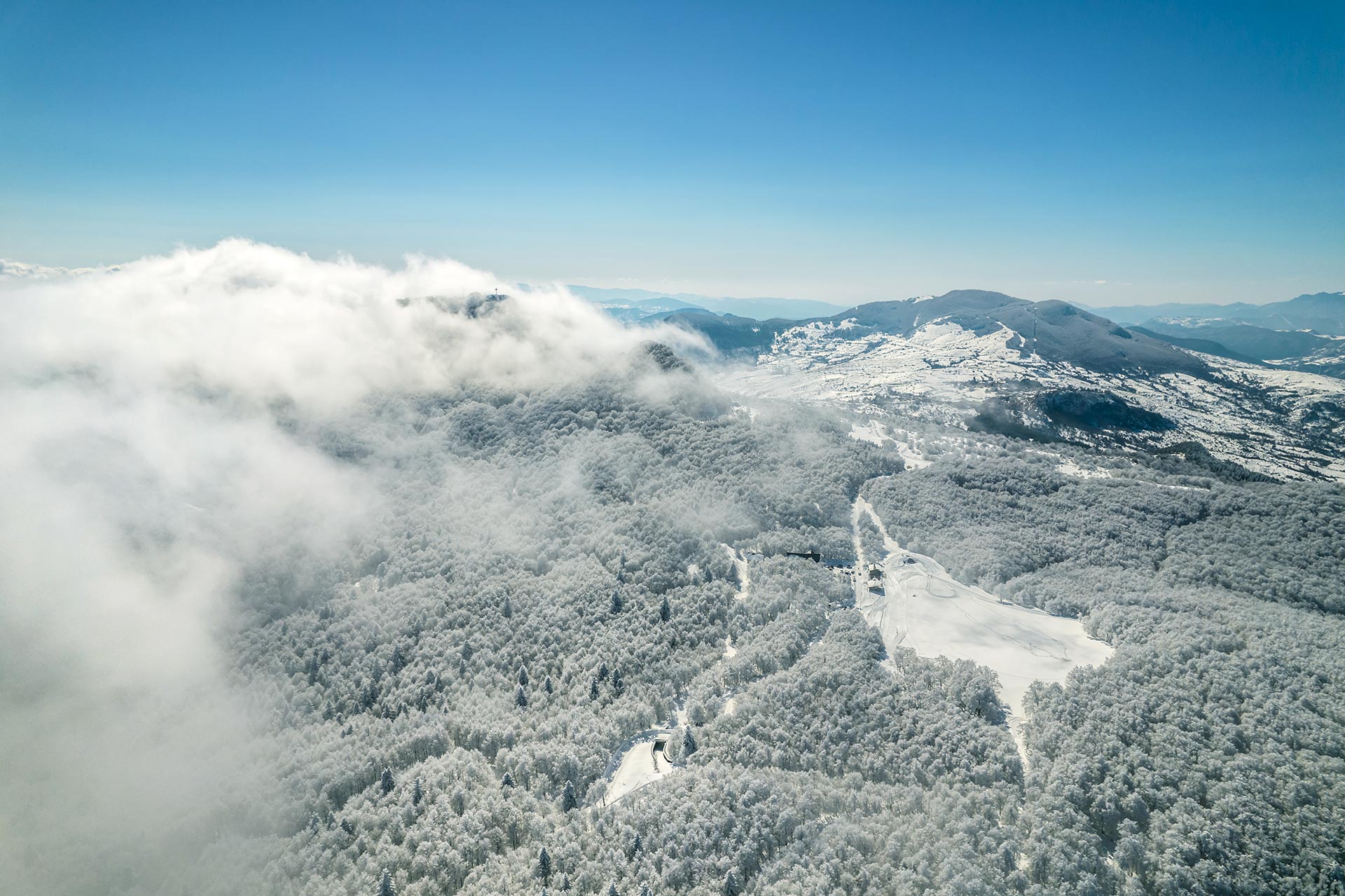 Capracotta in Italy - a clear blue sky.