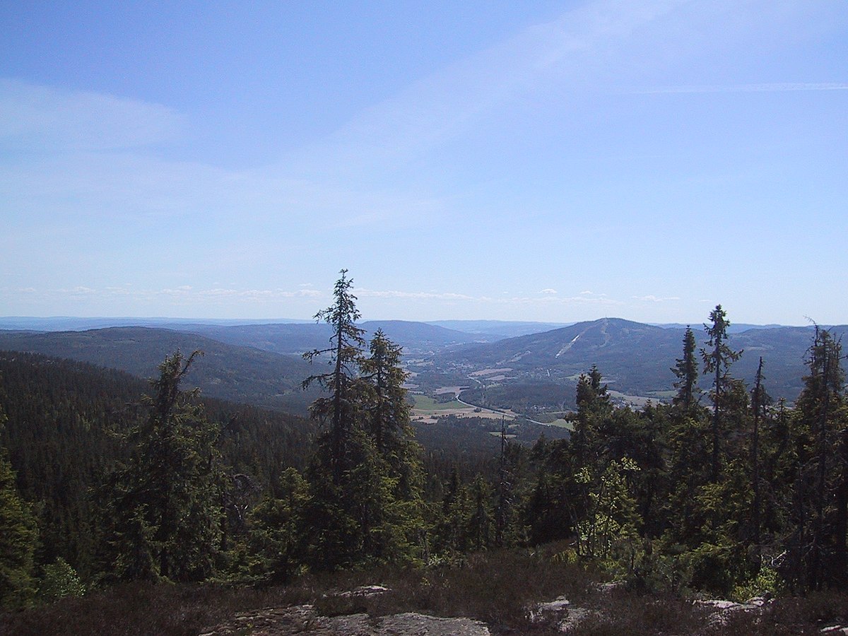 Varingskollen in Norway - a view from the top of a mountain.