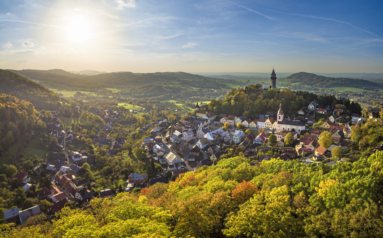 Severka – Dolní Lomná in Czech Republic - the sky is blue.