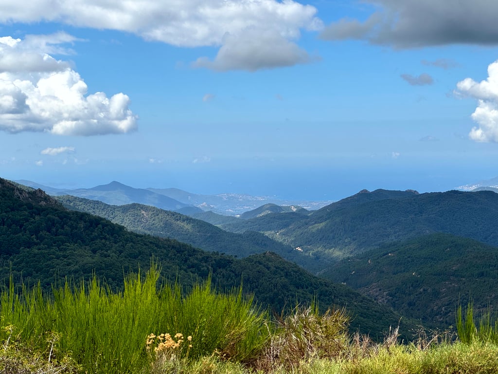 Val d'Ese in France - a view of the mountains from the top of a hill.