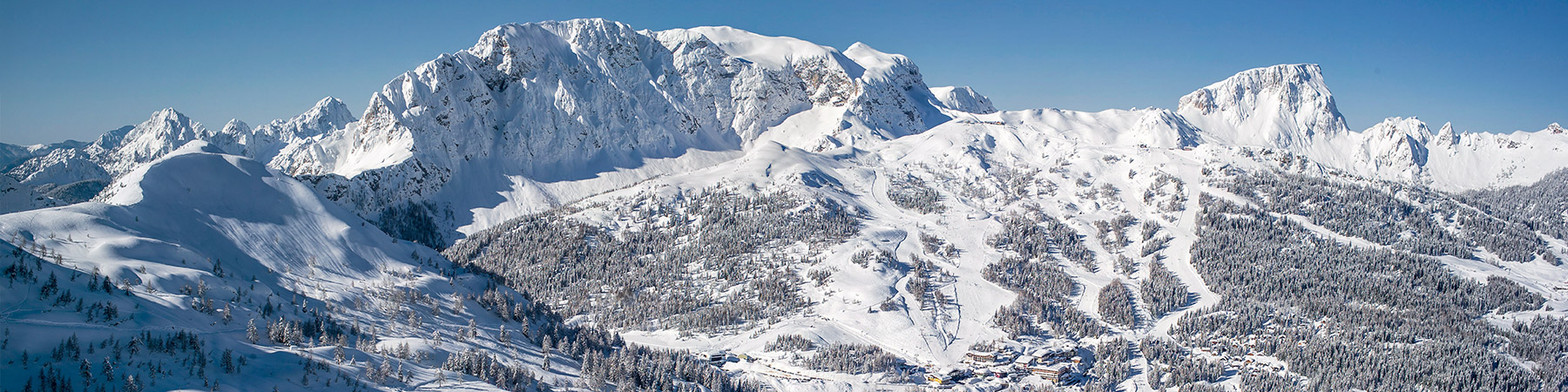 Weissbriach in Austria - a clear blue sky.