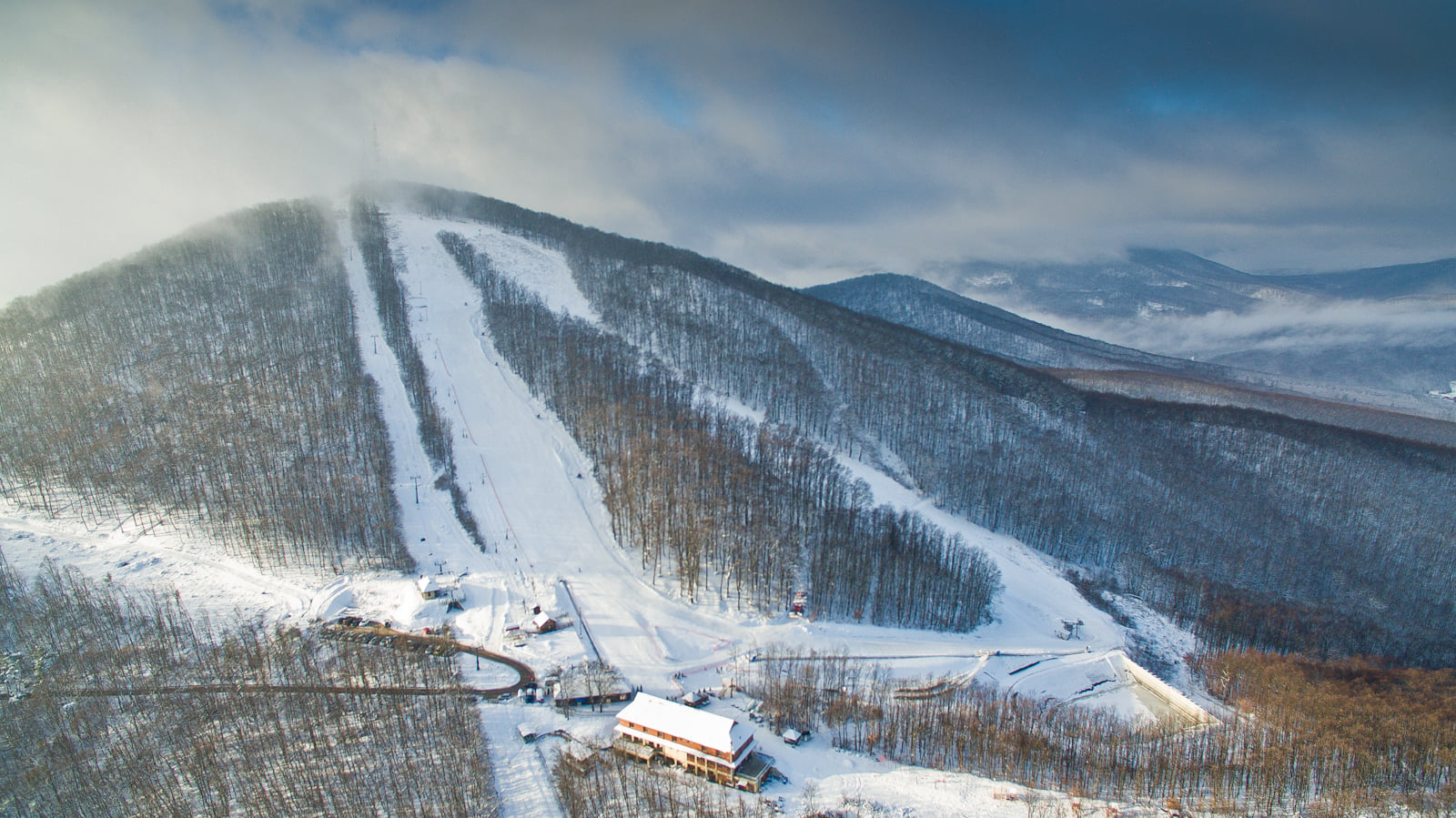 Zempléni-hegy – Sátoraljaújhely in Hungary - a mountain covered in snow.