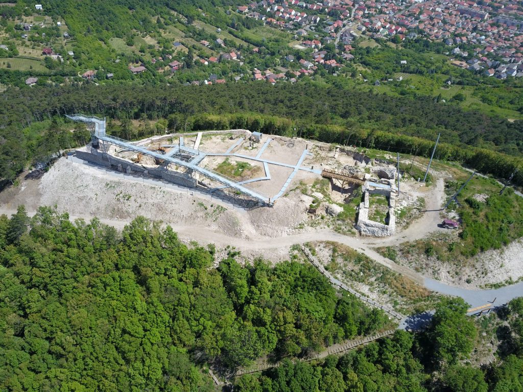 Zempléni-hegy – Sátoraljaújhely in Hungary - an aerial view of a construction site in the middle of a forest.