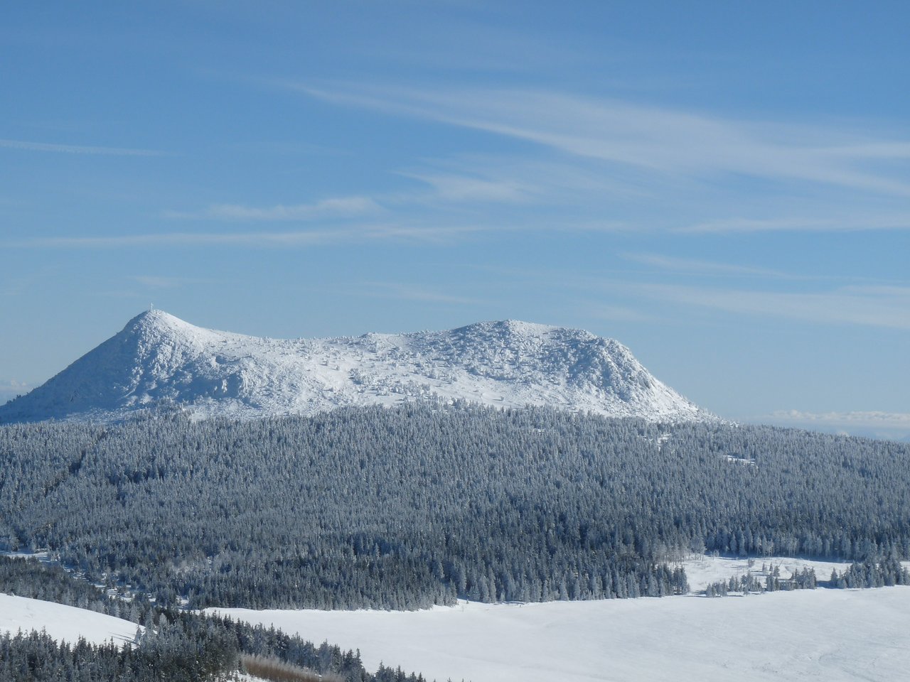 Mézenc – Les Estables in France - a view of the mountains from the top of the mountain.