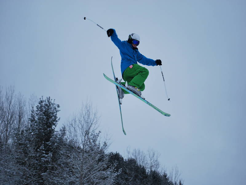 Beauce – Vallée-Jonction in Canada - a skier in the air.