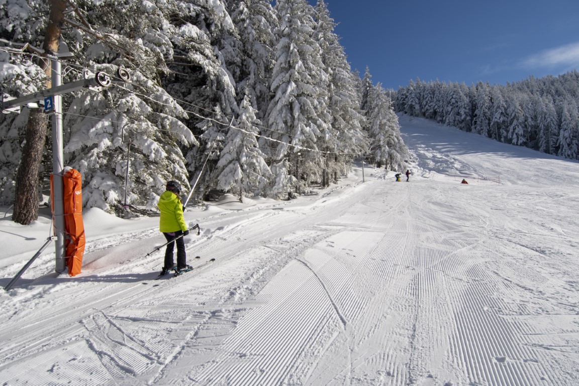 Malyovitsa in Bulgaria - snow on the ground.