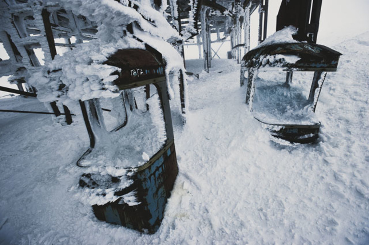 Malyovitsa in Bulgaria - a bunch of trees covered in snow.