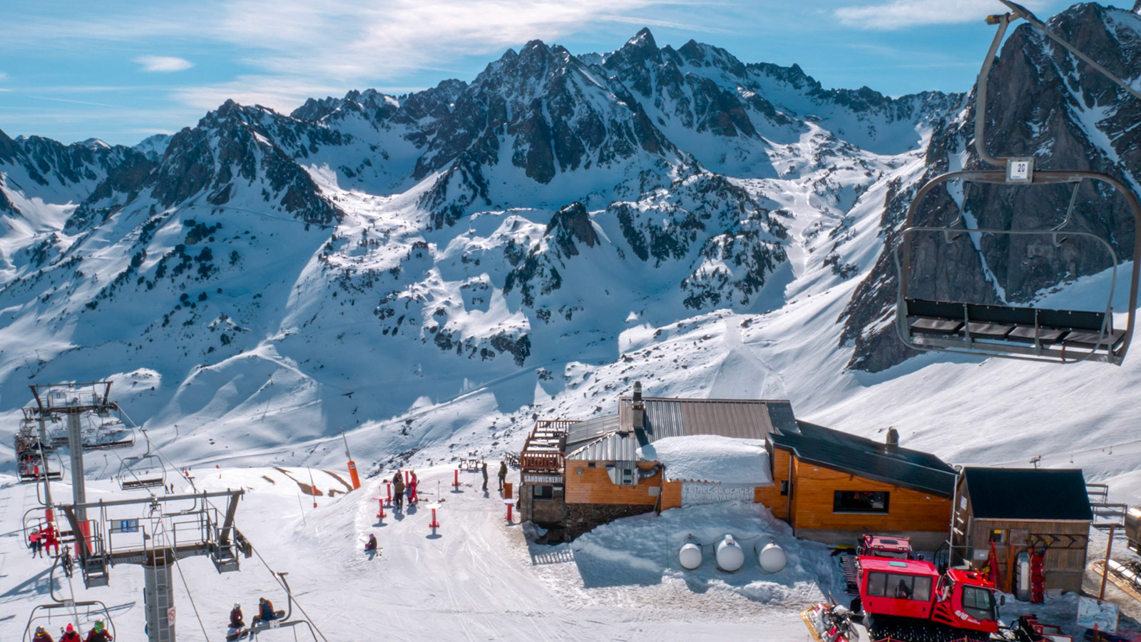 La Mongie | ​Barèges, Grand Tourmalet | ​Pic du Midi in France - snow on the mountain.