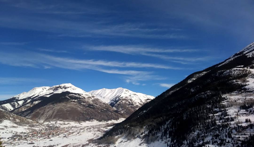 Silverton Mountain in USA - the view from the top of the mountain.