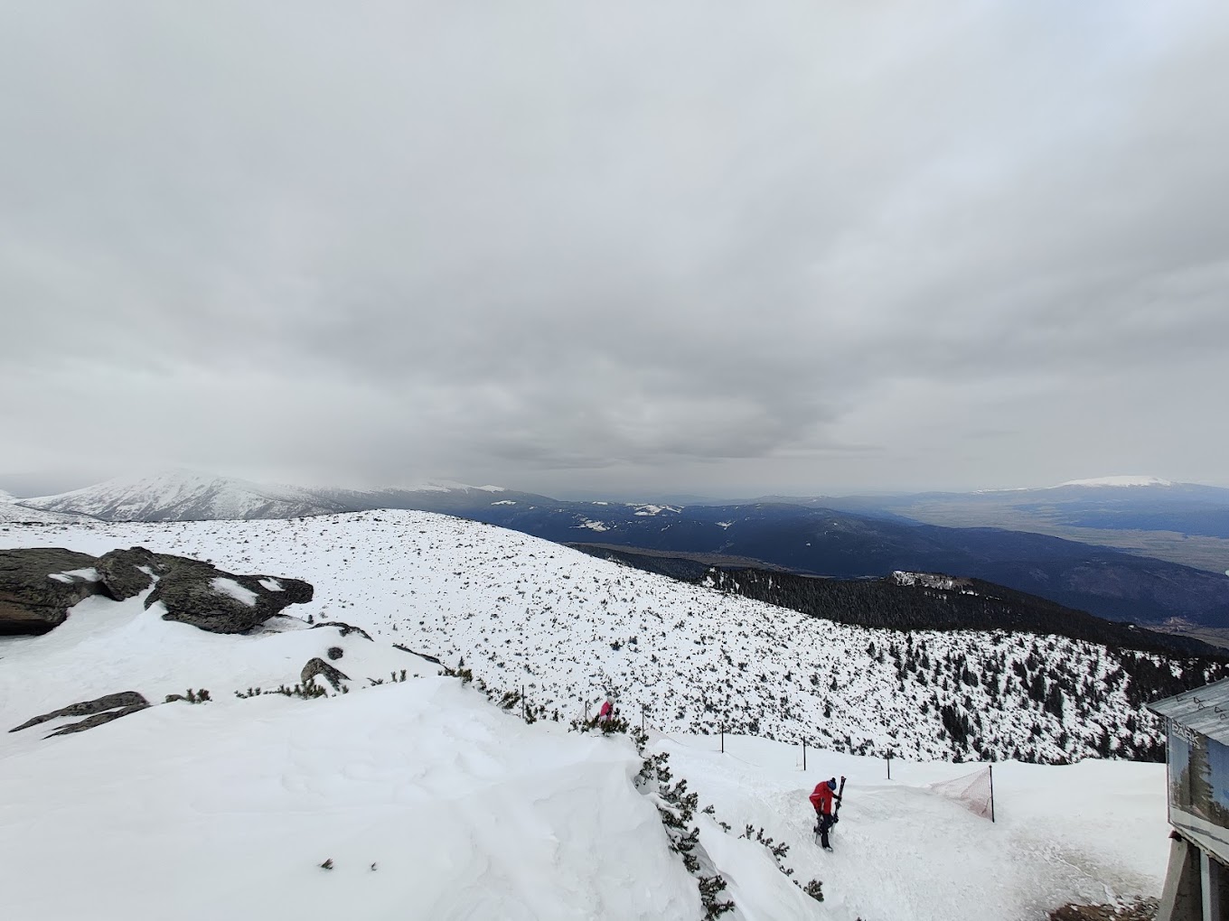 Borovets in Bulgaria - the view from the top of the mountain.