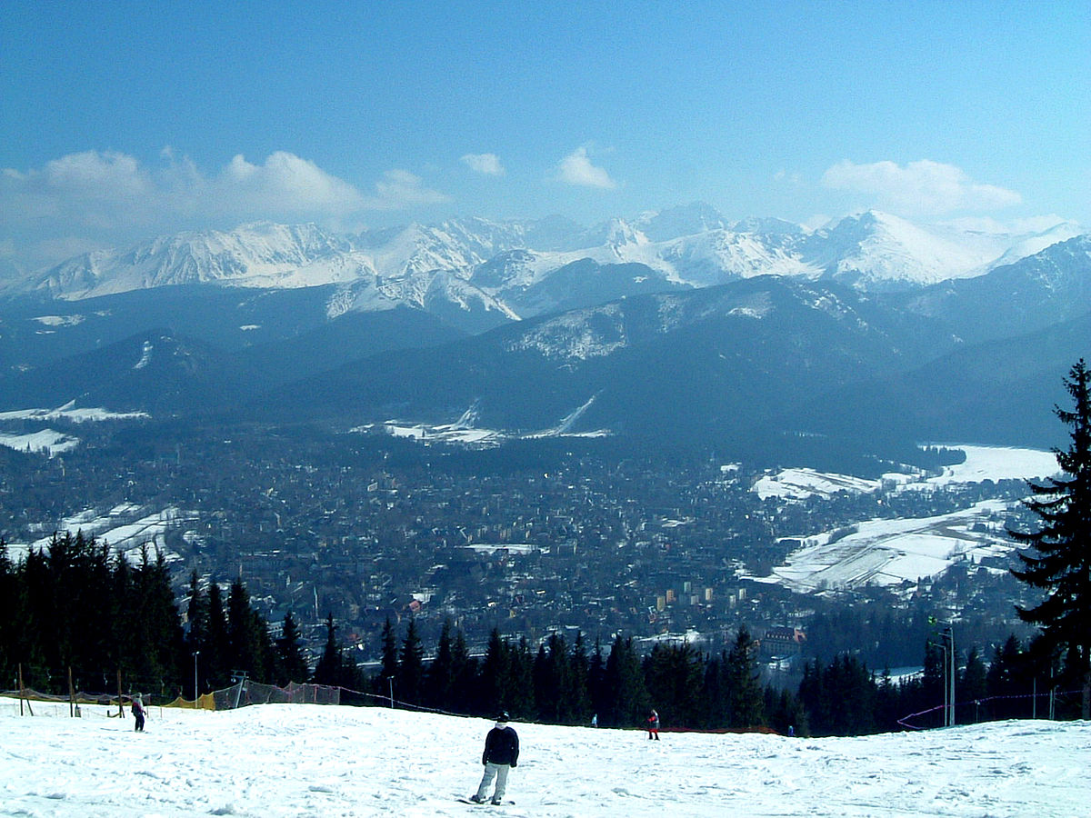 Gubałówka – Zakopane in Poland - a person on a snowboard in the snow.