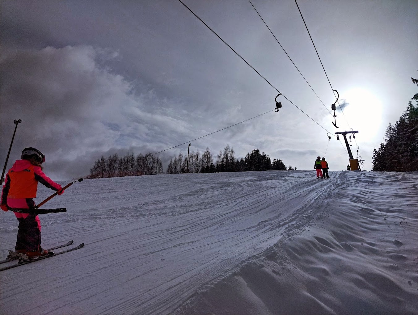 Briježđa in Serbia - a person riding a ski board on a snowy slope.