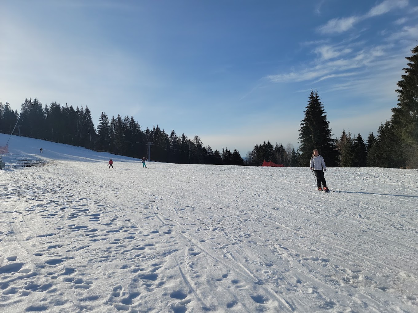 Briježđa in Serbia - a person skiing down a snow covered slope.