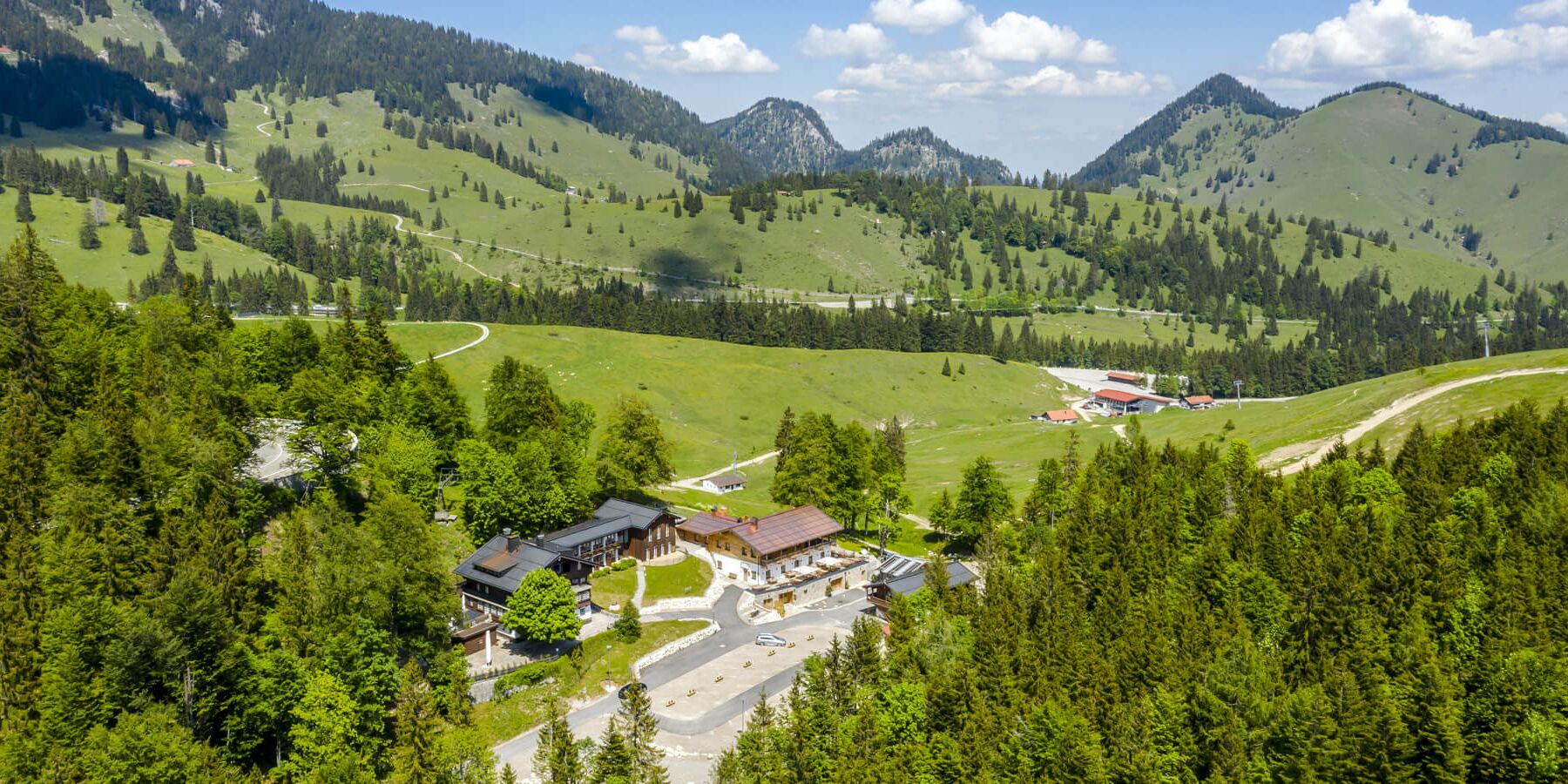 Sudelfeld Bayrischzell in Germany - the view from the top of the mountain in the austrian alps.