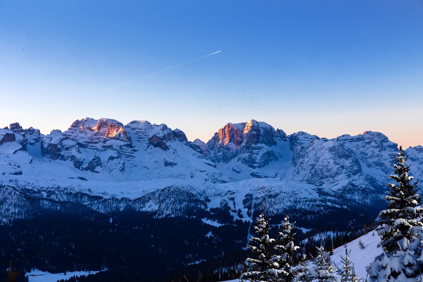 Funivie Folgarida Marilleva in Italy - a view of the mountains from the top of a mountain.