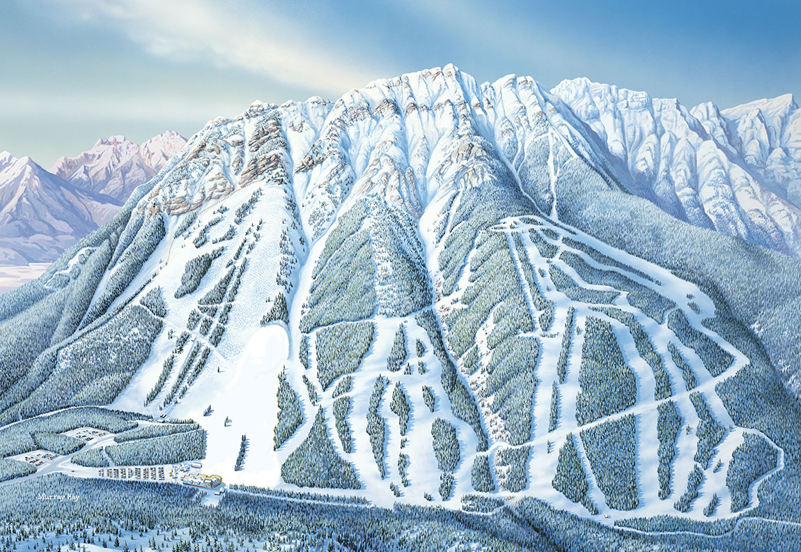 Mt Norquay – Banff in Canada - a snow covered mountain.
