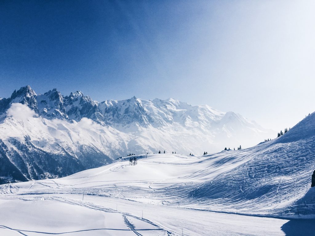Brévent Flégère in France - a snow covered mountain.