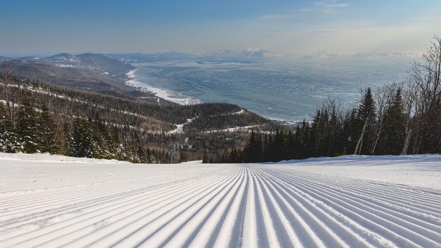 Le Massif de Charlevoix in Canada - a view from the top of the mountain.