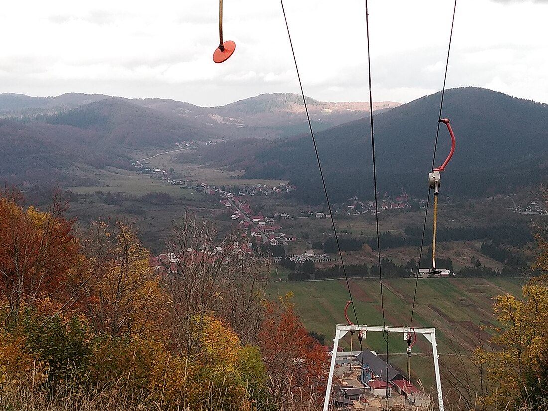 Čelimbaša in Croatia - a view from the top of a ski lift.