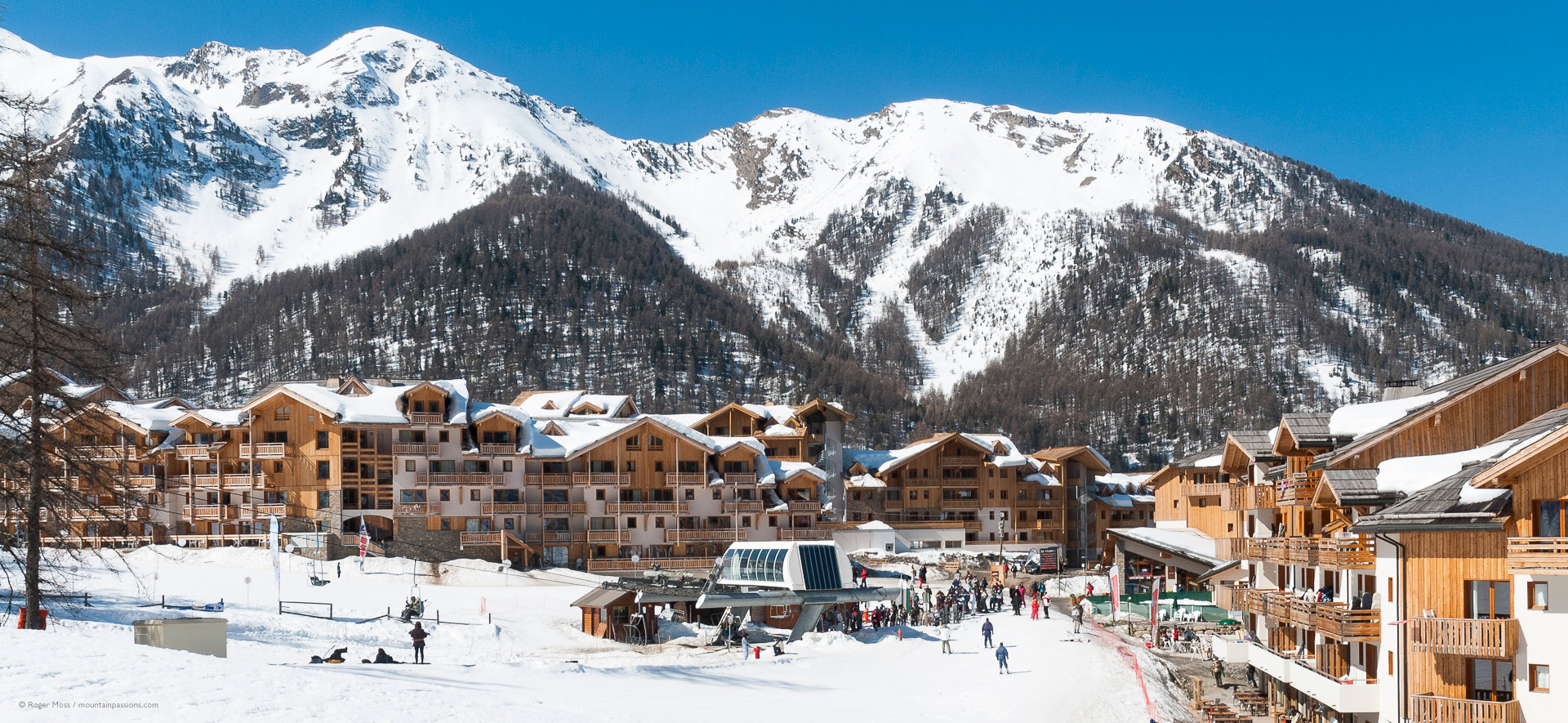 Les Orres in France - snow on the ground.