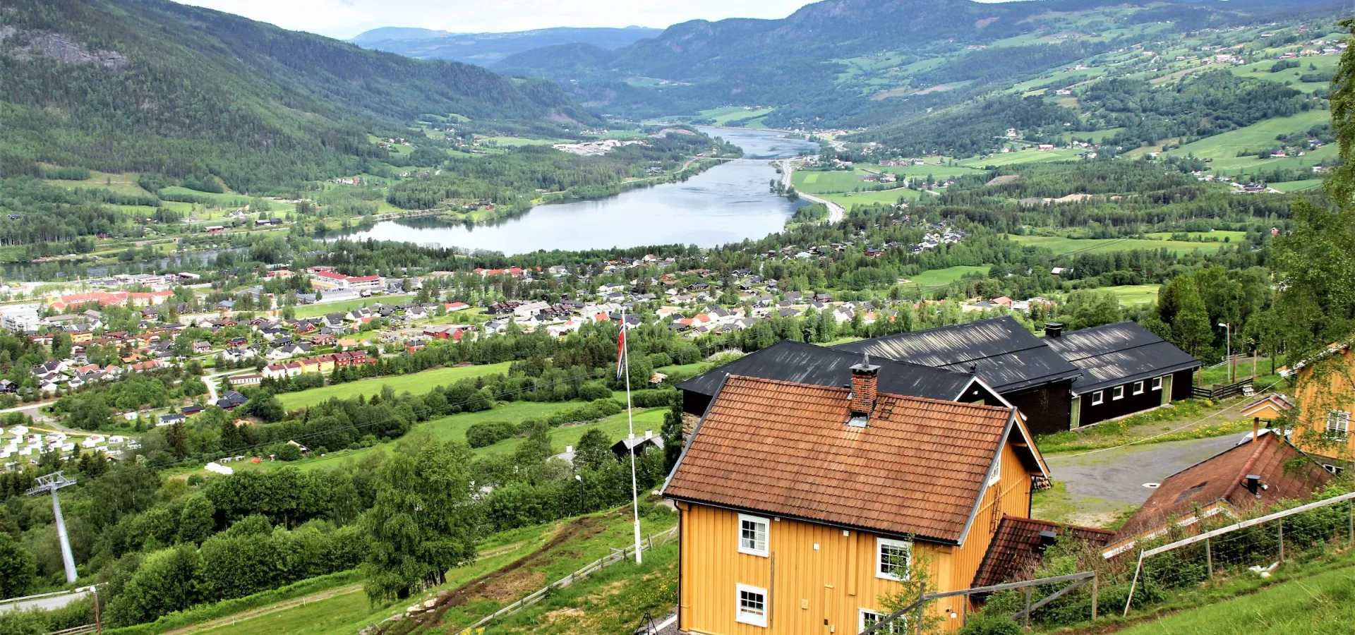 Skeikampen – Gausdal in Norway - a view of a small village in the mountains.