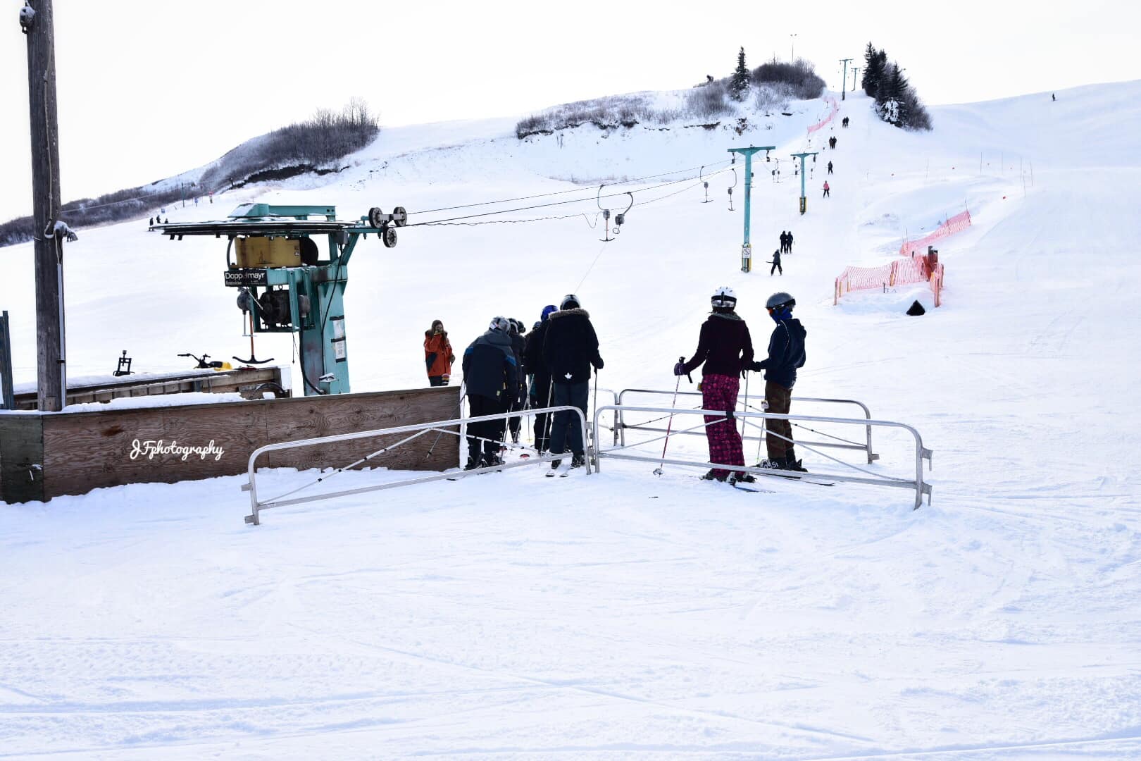 Valley Ski Hill – Alliance in Canada - white snow on the ground.