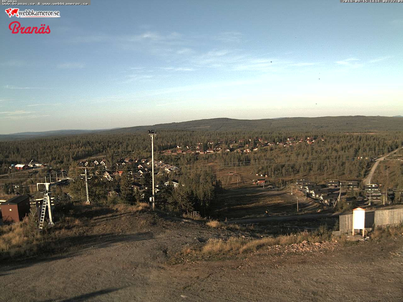 Vångabacken in Sweden - a view of a town from a hill.