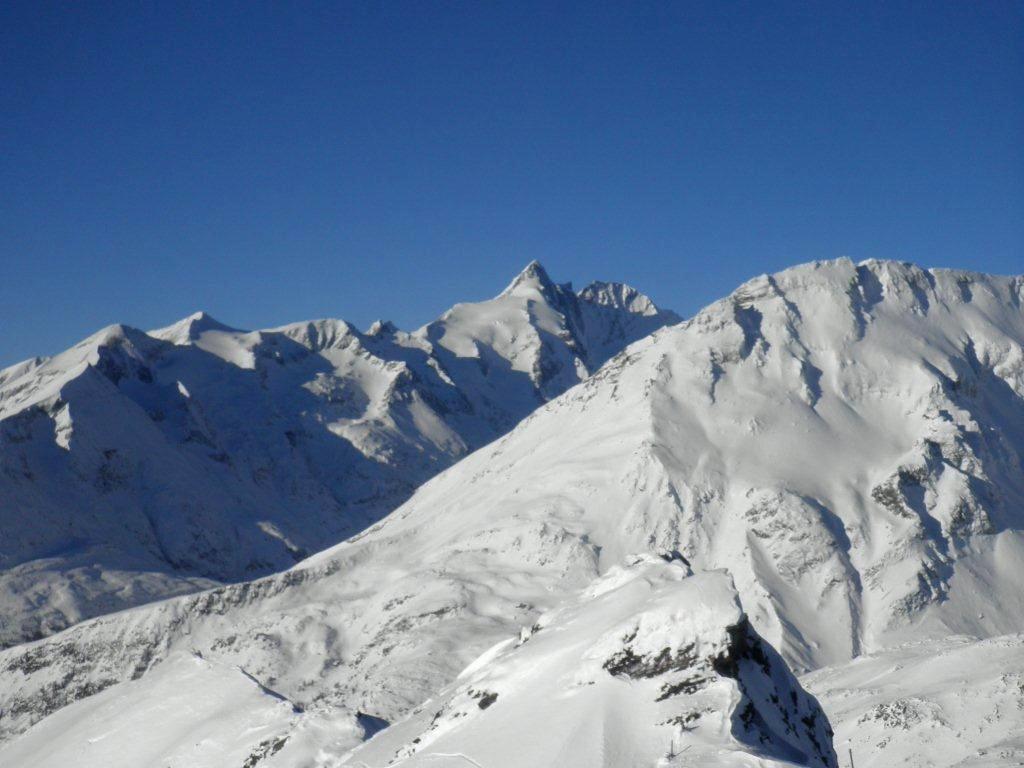 Grossglockner Heiligenblut in Austria - a clear blue sky.