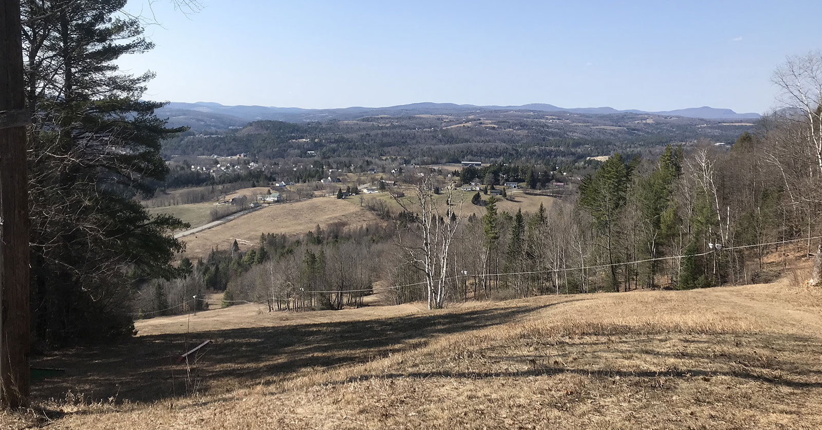 Lyndon Outing Club in USA - a view from the top of a hill.