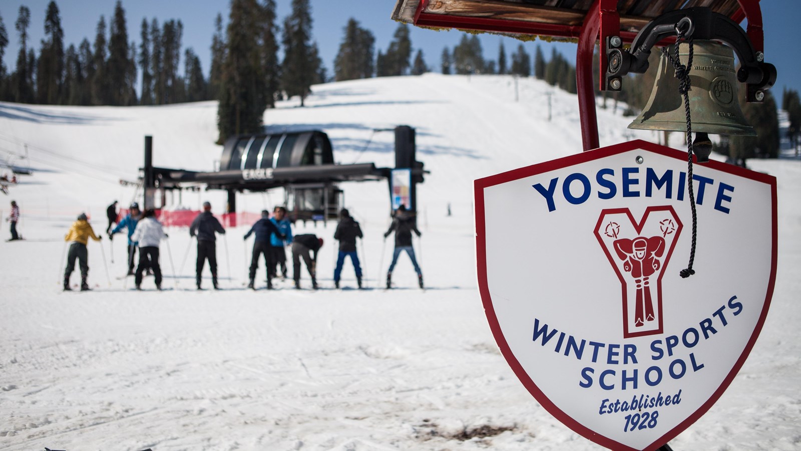Badger Mountain in USA - a sign that says yome winter sports club.
