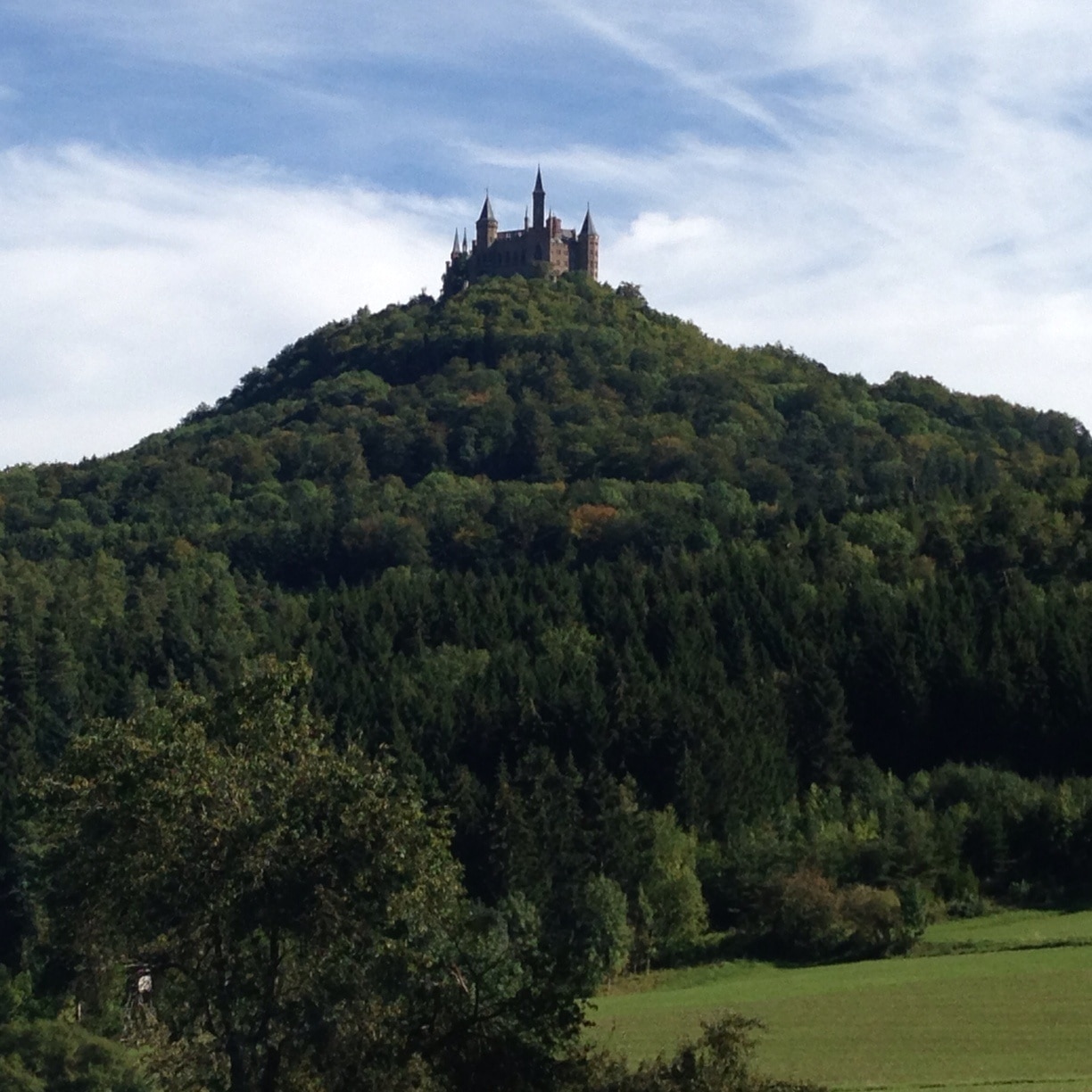 Salmendingen in Germany - a hill with a church on top of it.